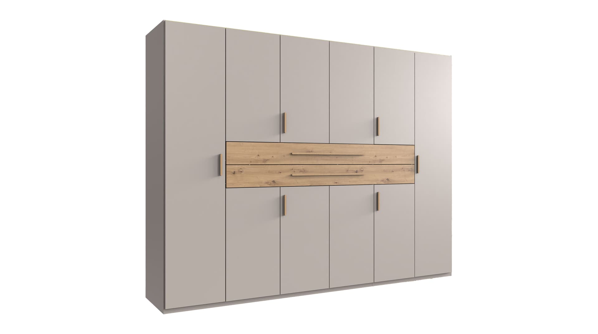 Kleiderschrank Beige-Kaschmir - Artisan Eiche 270 cm 10-türig - DIGIT