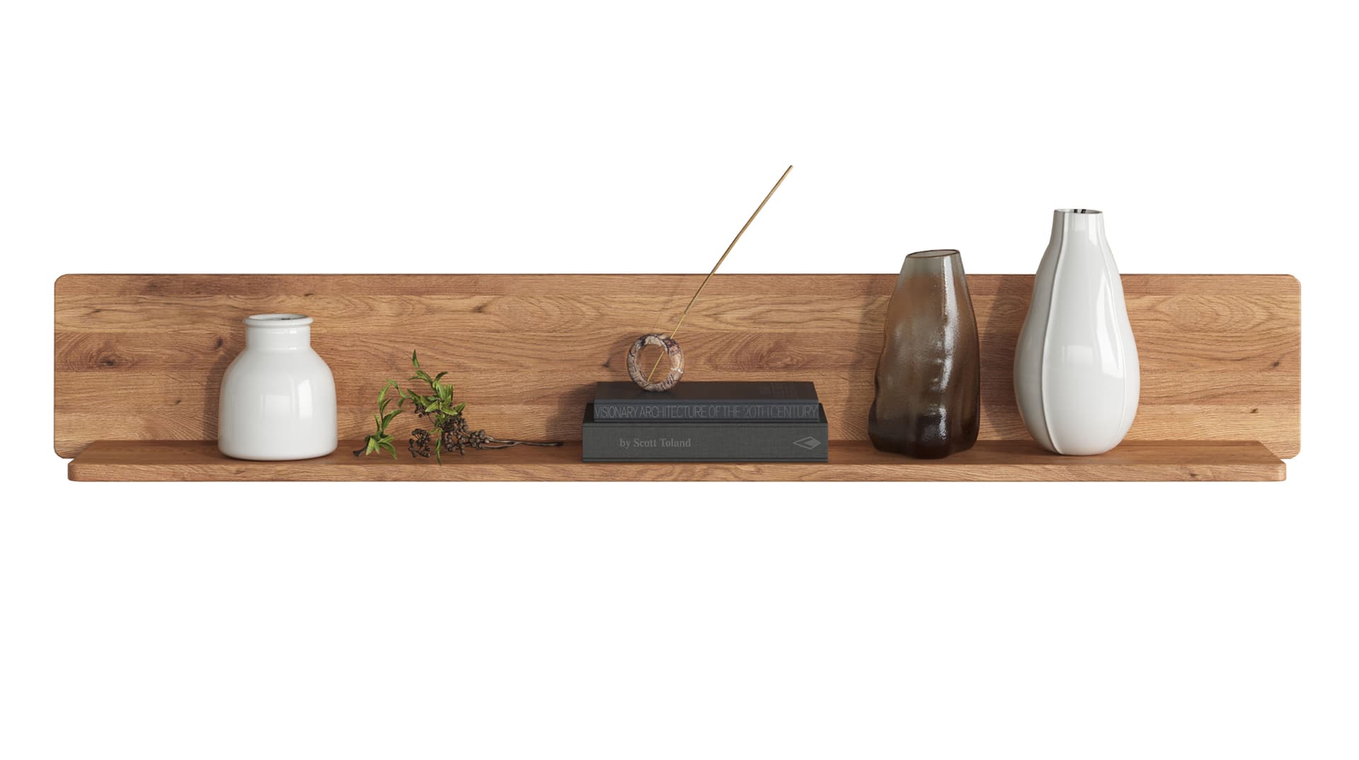 Wandboard Wildeiche massiv geölt 149 cm - montiert - LUCAS