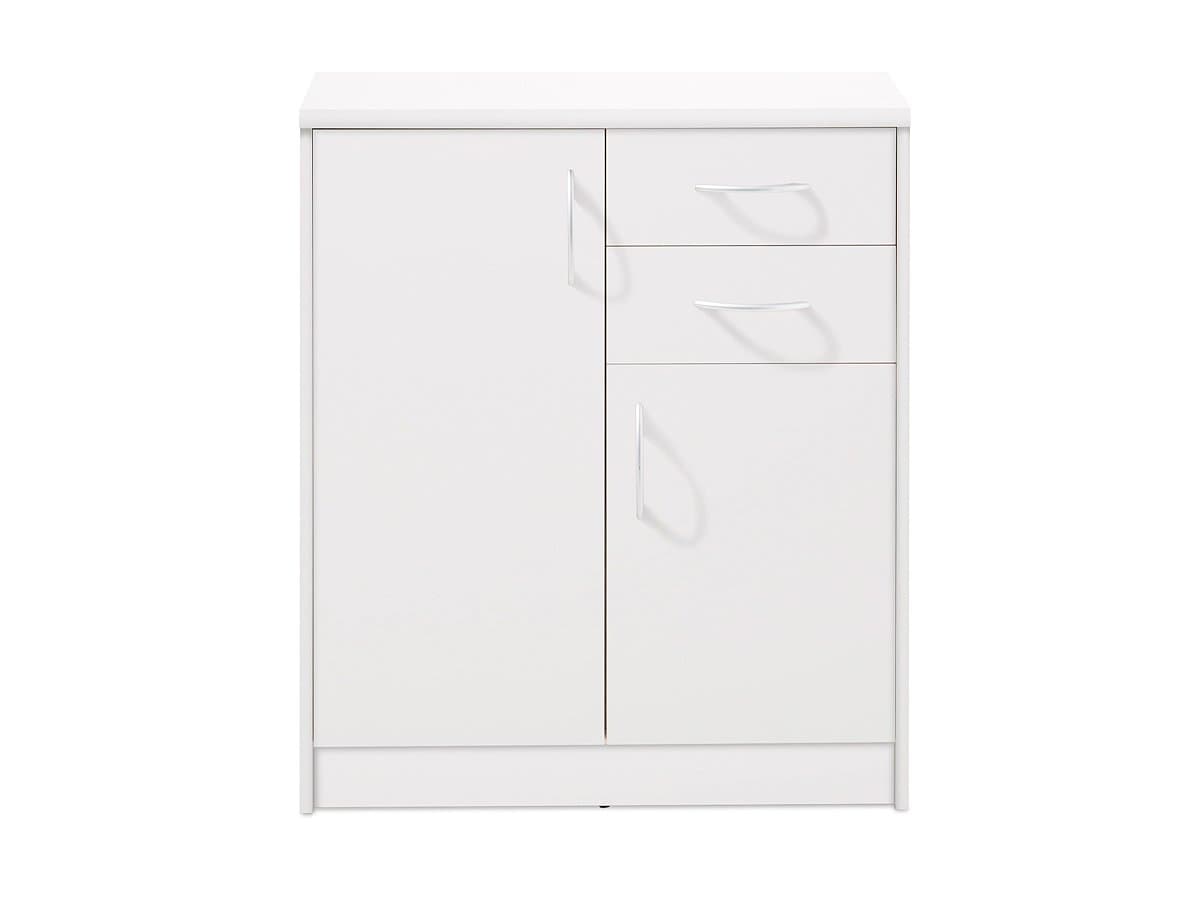 Kommode mit 2 Schubladen weiß 74 cm - OPTIMUS