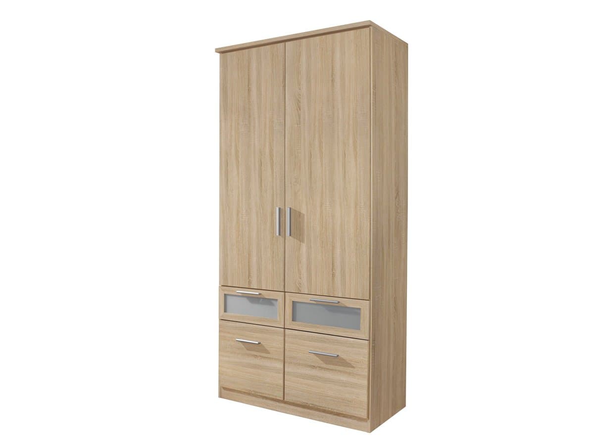Kleiderschrank Sonoma Eiche 91 cm - rauch - BOCHUM