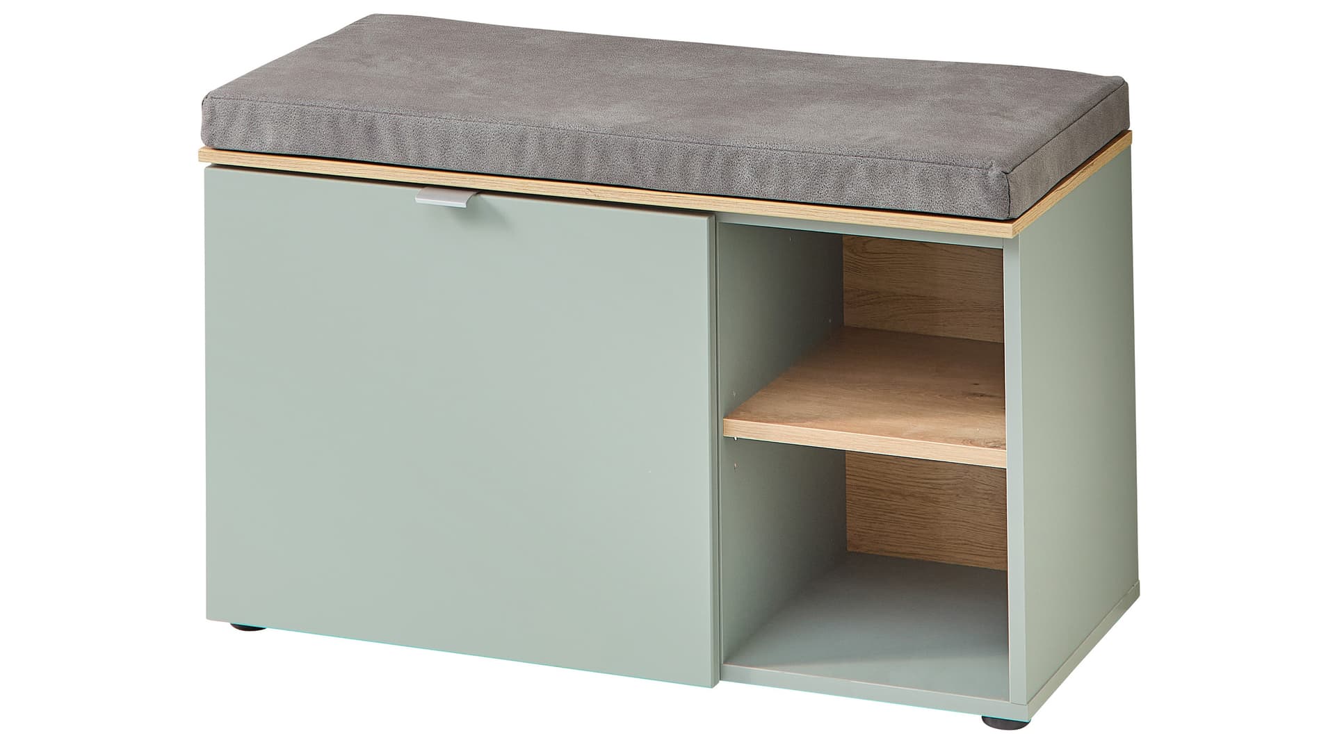 Garderobenbank mit Stauraum grün 78 cm Schuhbank - BARI