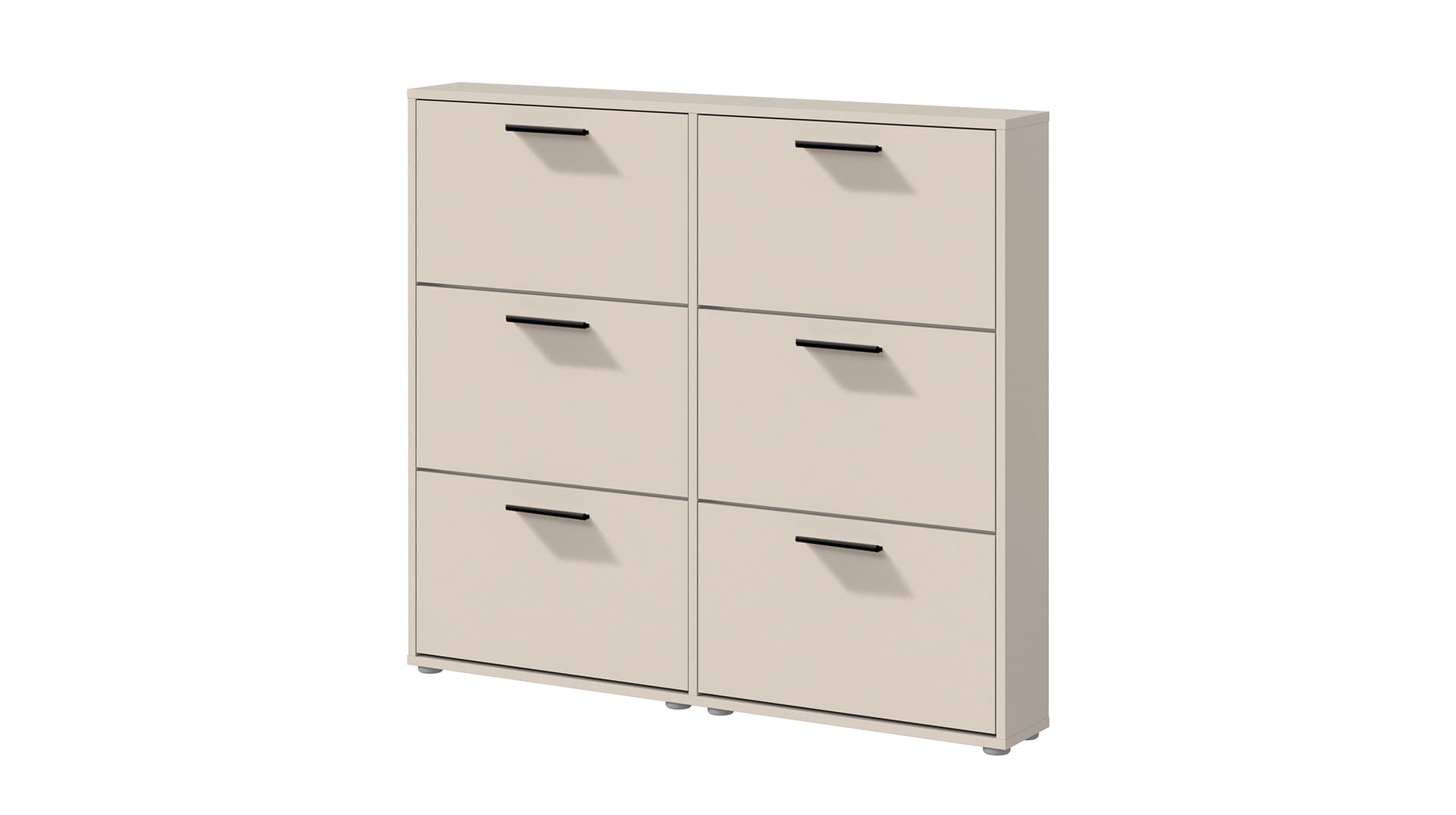 Schuhschrank Beige-Kaschmir 6-türig 116 x 103 cm - SAMMY