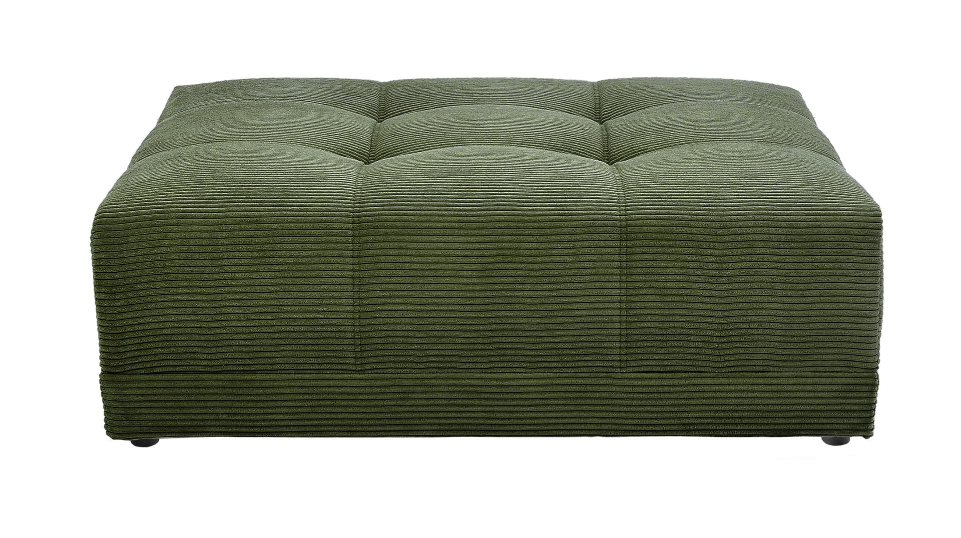 Hocker Sitzhocker 126 x 125 cm Cord grün - JANNI