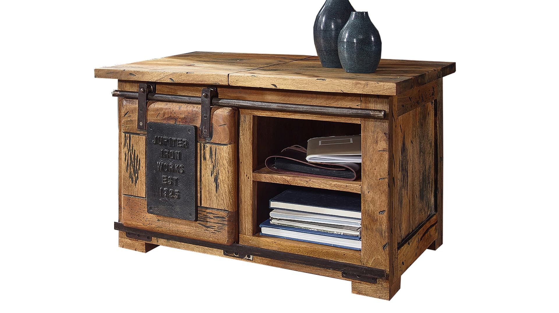 Couchtisch Truhe Mango Massivholz Breite 76 cm - EMANUEL