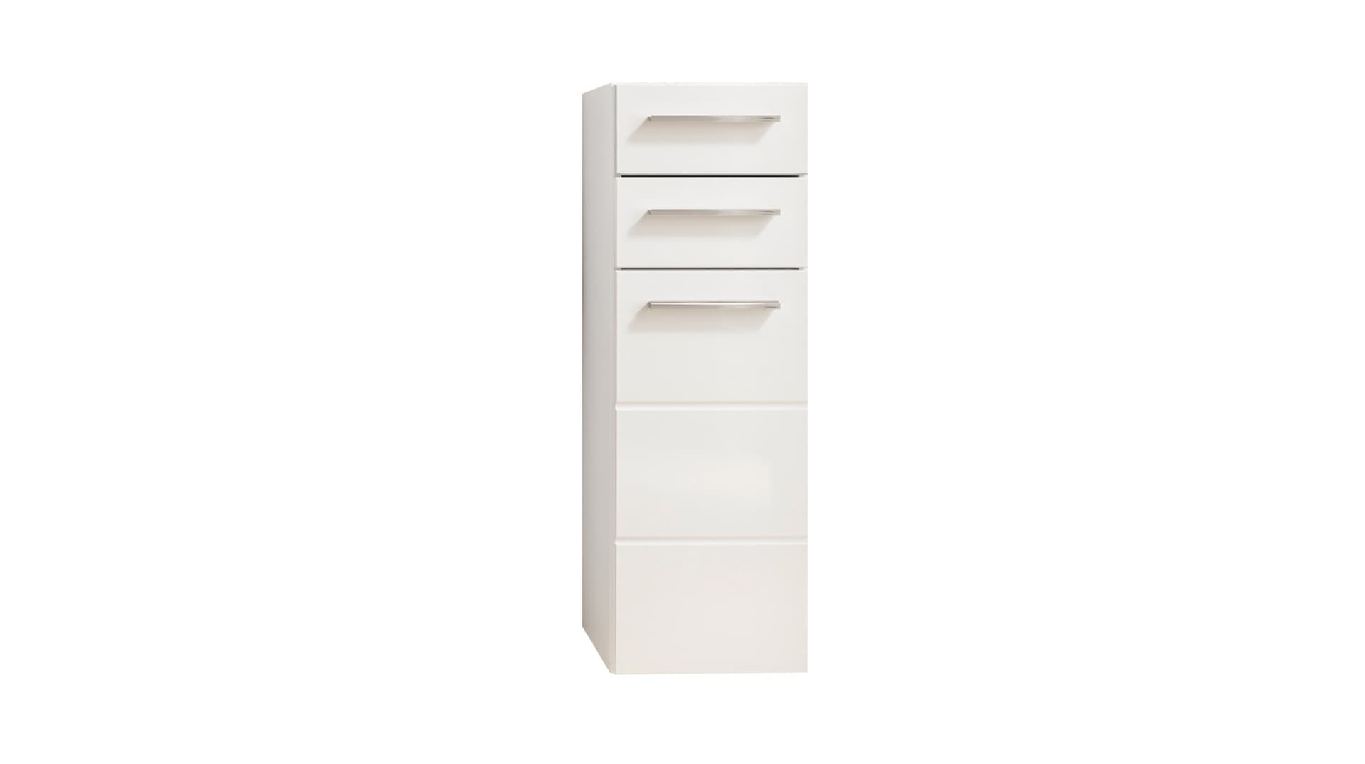 Bad Unterschrank weiß hochglanz 34 cm - 2 Schubladen - MANDY