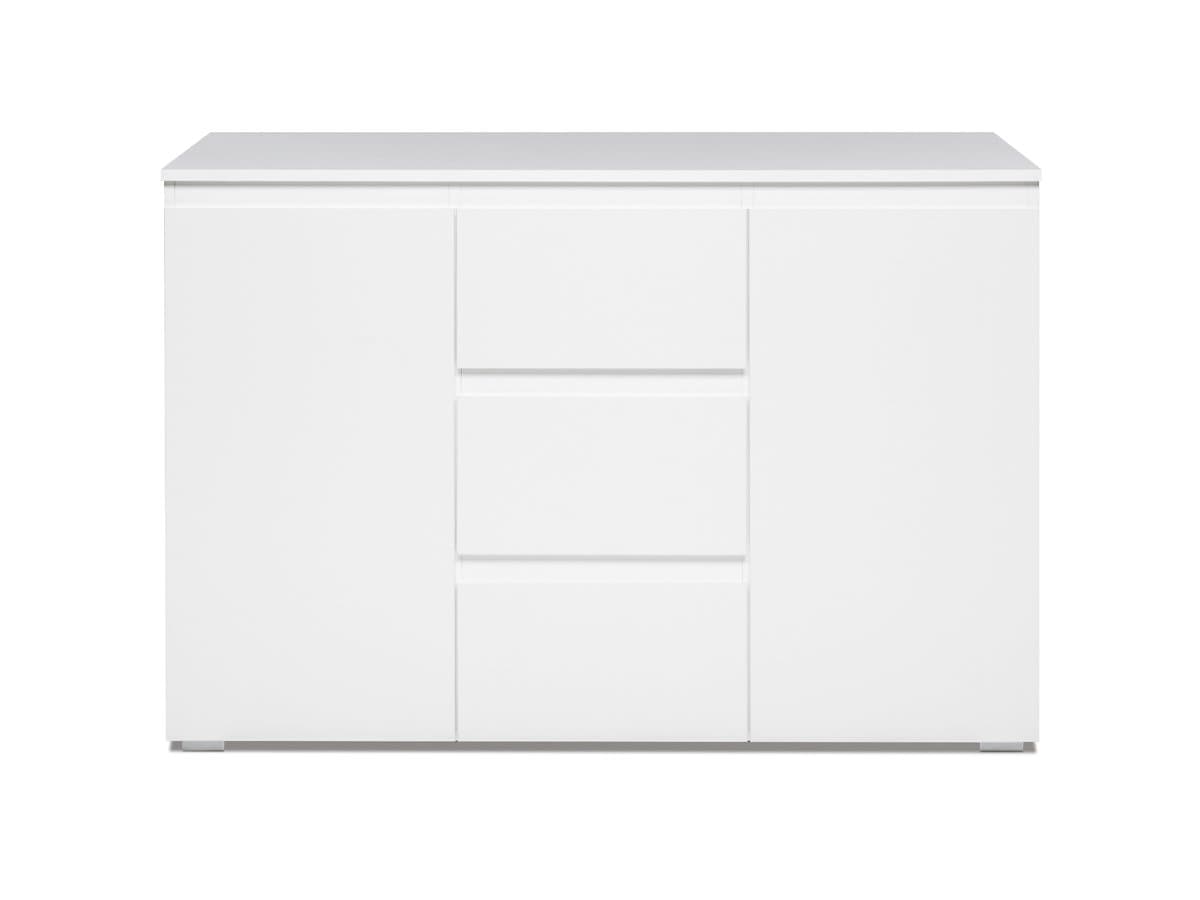 Kommode mit 3 Schubladen weiß matt 120 cm - IMAGE
