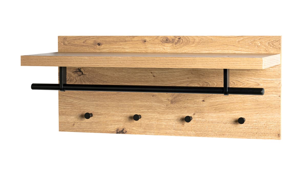 Wandgarderobe Paneel Eiche 75 x 30 cm - PARMA
