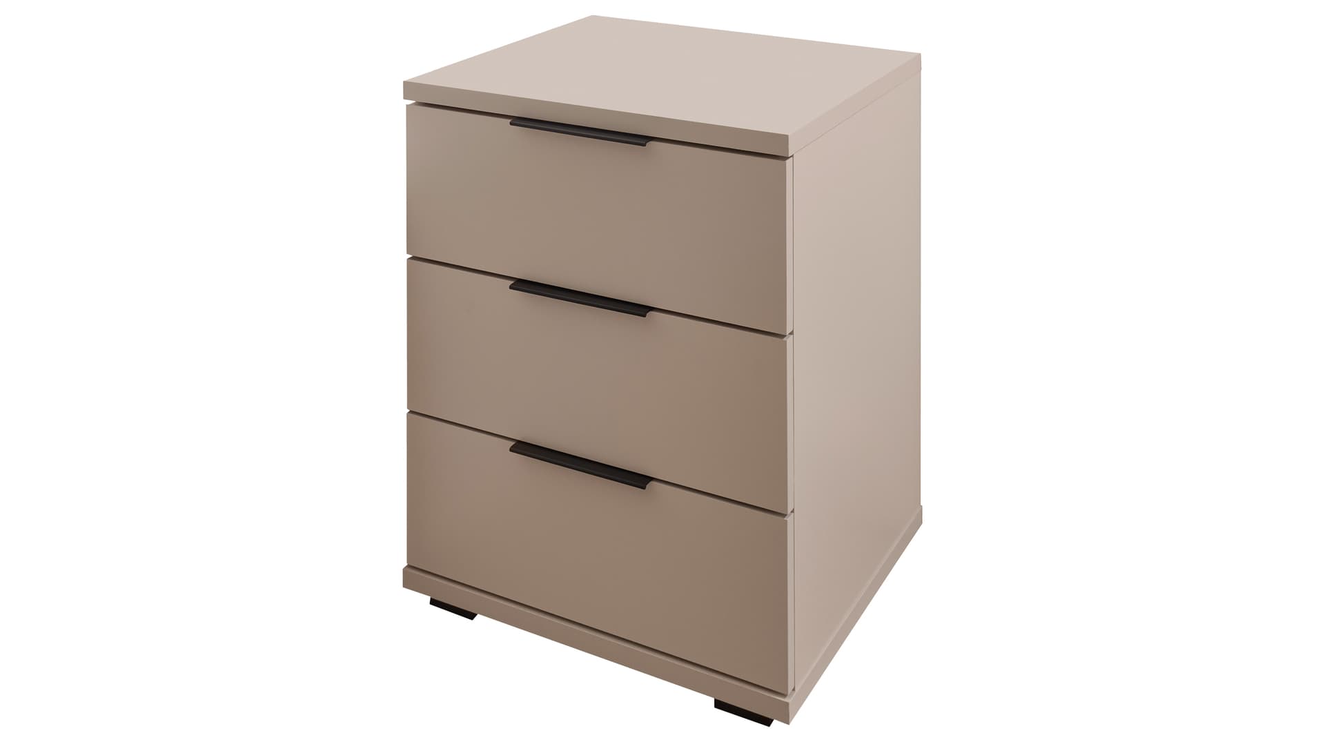 Nachttisch Beige-Kaschmir 46 x 42 cm - Schubladen - UNIVERSAL
