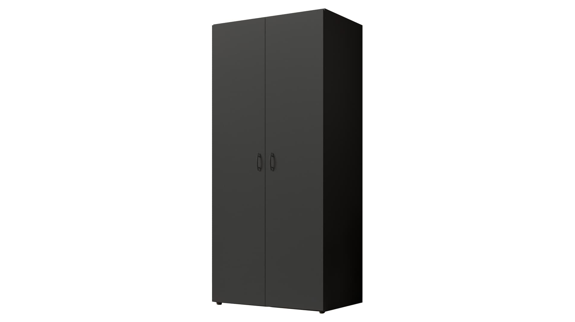 Kleiderschrank graphit - 80 cm - 2-türig - BASE