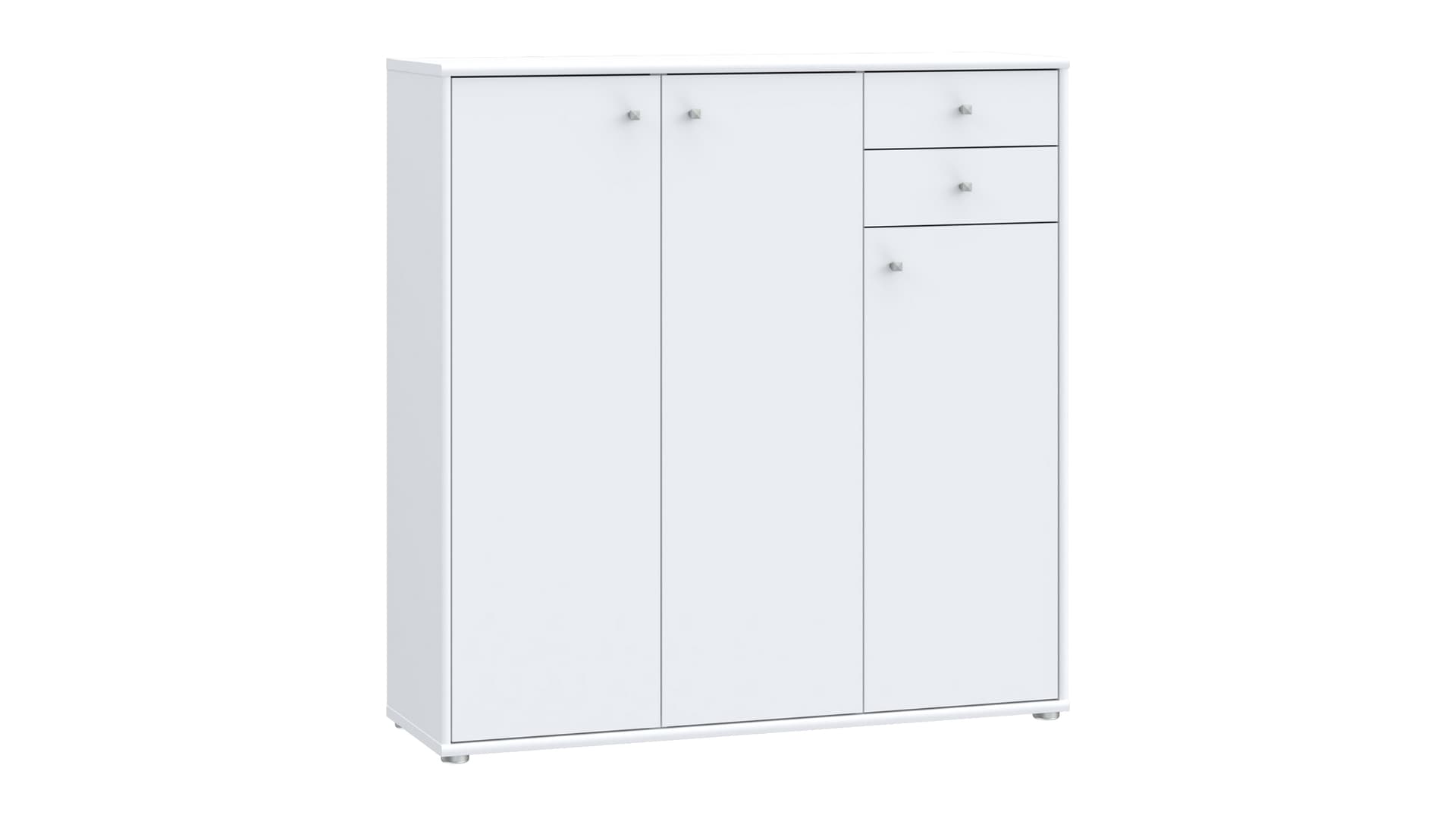 Kommode mit Schubladen weiß 109 cm - TEMPRA