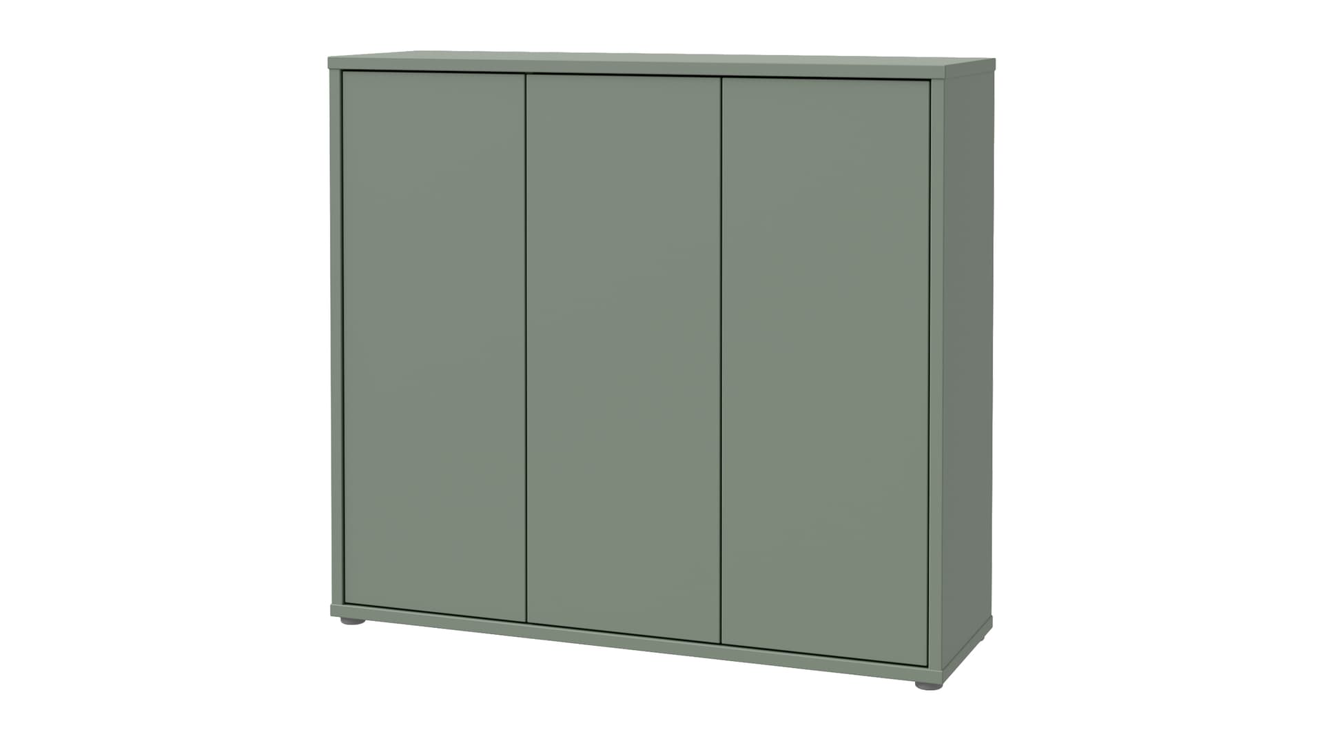 Schuhschrank grün 109 x 99 cm 3-türig - ALICE SPRINGS
