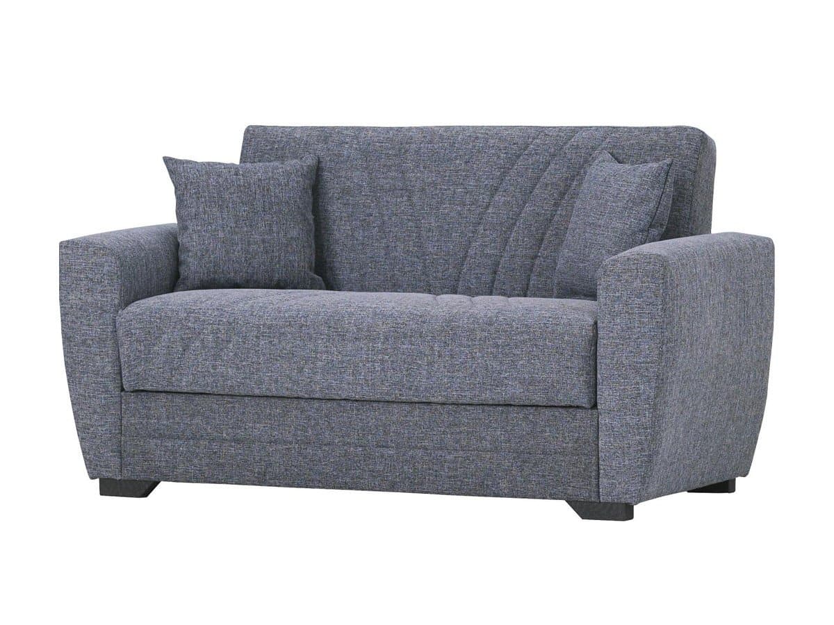 Einzelsofa grau Schlaffunktion ausziehbar 2-Sitzer 170 cm - ACUN