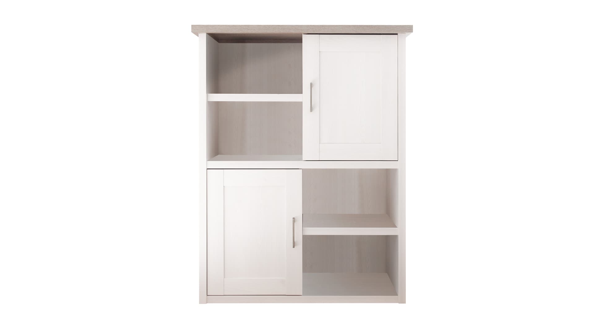 Highboard 106 cm Pinie weiß mit 2 Türen - LUCA