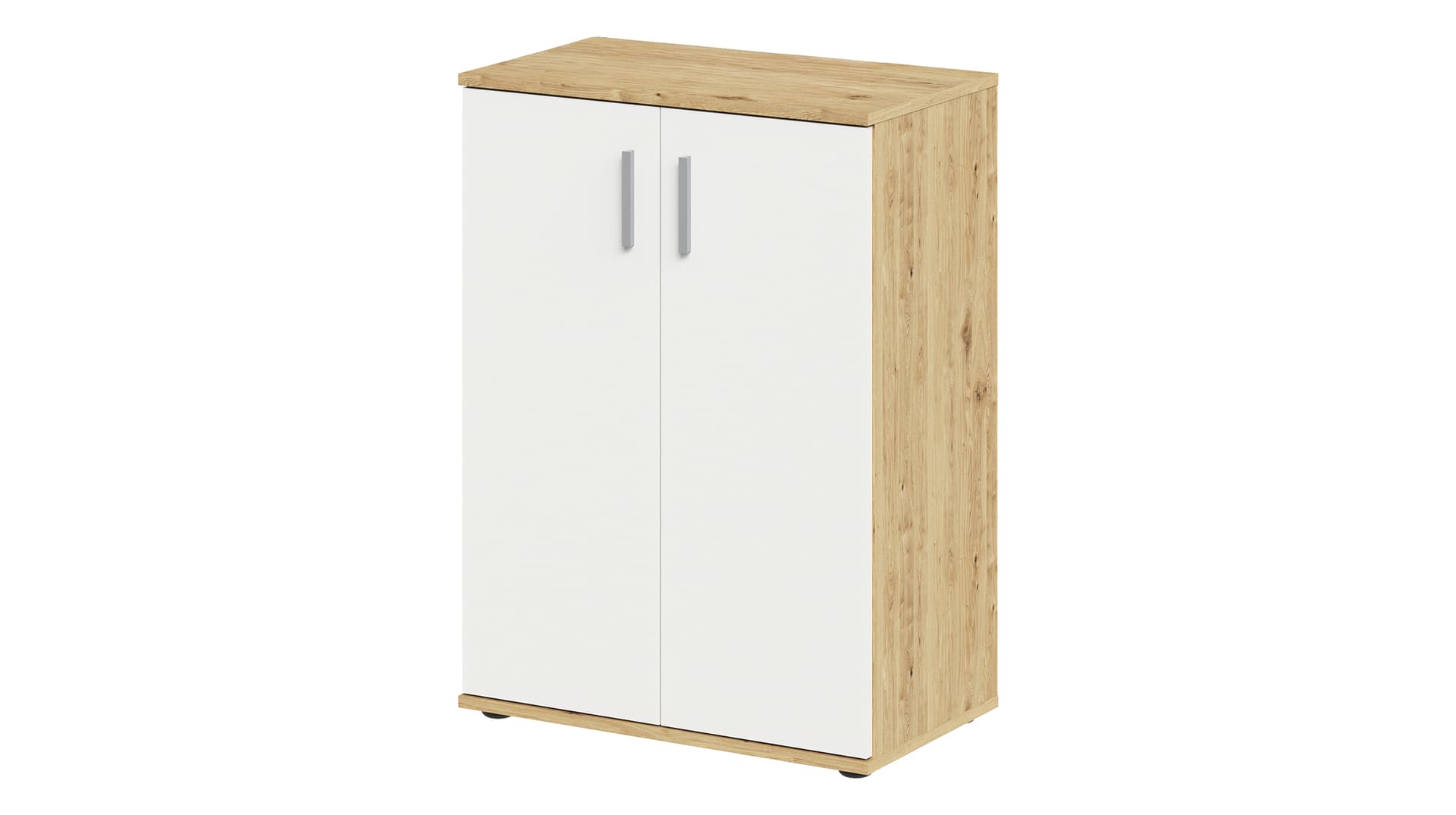 Kommode weiß Artisan Eiche 60 x 35 cm - 2-türig - ALBATA