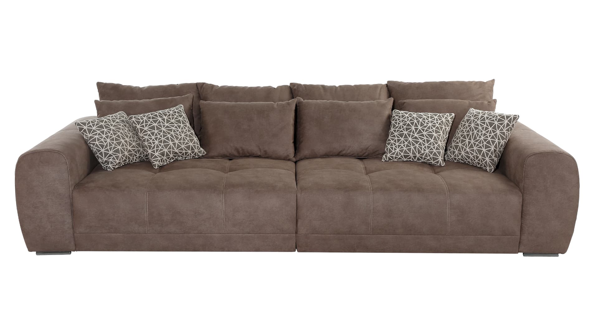 Big Sofa mit Federkern braun 306 x 134 cm - MOLDAU