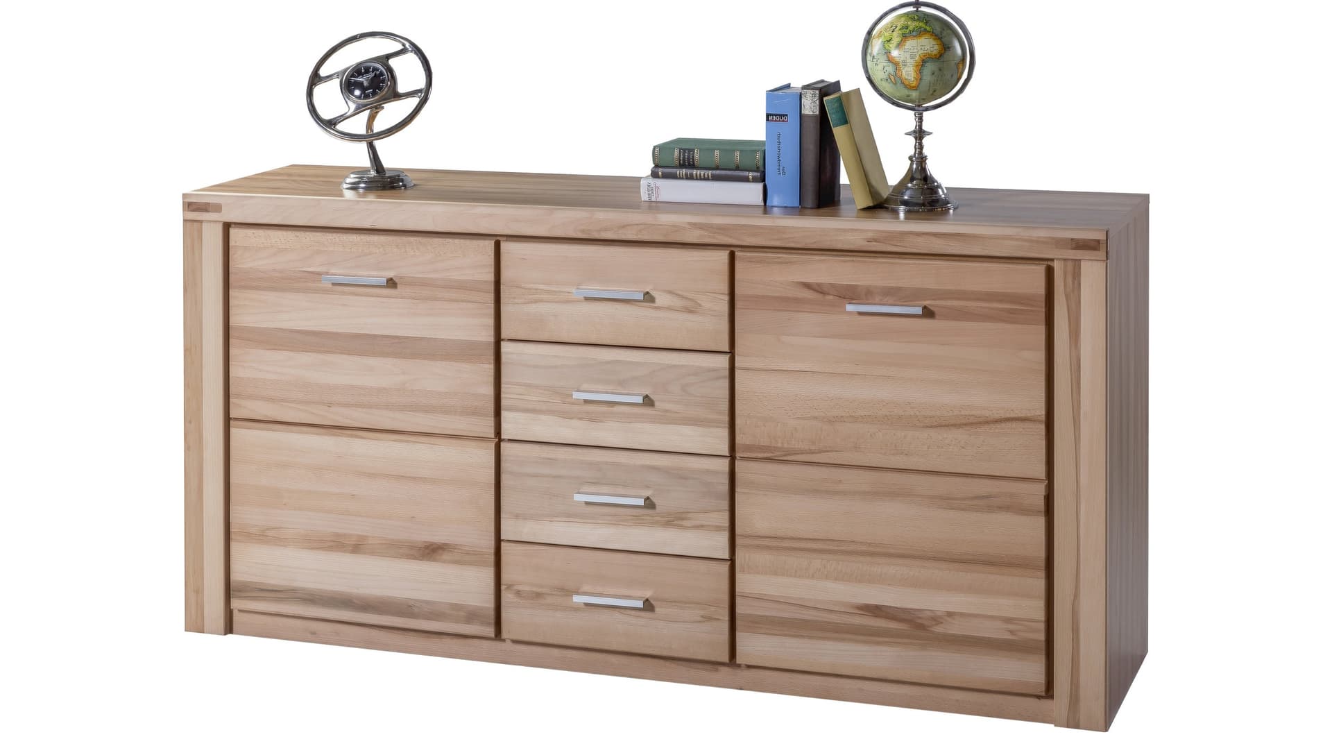 Sideboard mit 4 Schubladen Kernbuche massiv geölt 159 cm - FREYJA