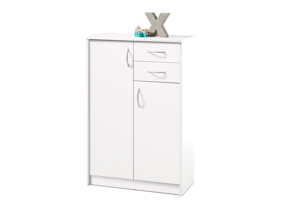 Kommode mit 2 Schubladen weiß 74 cm - OPTIMUS