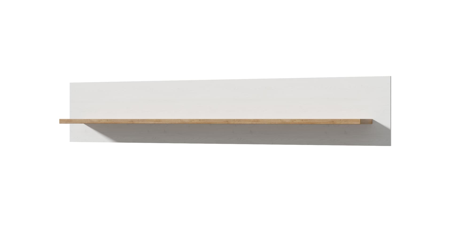 Wandregal Lärche weiß - Eiche - 160 cm - BOHOL