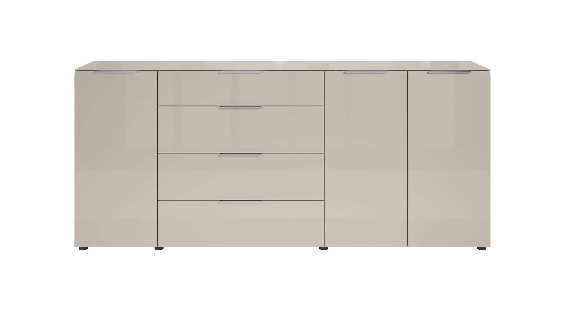 Sideboard 4 Schubladen Beige-Kaschmir - Glas - 226 cm - SANTORIN