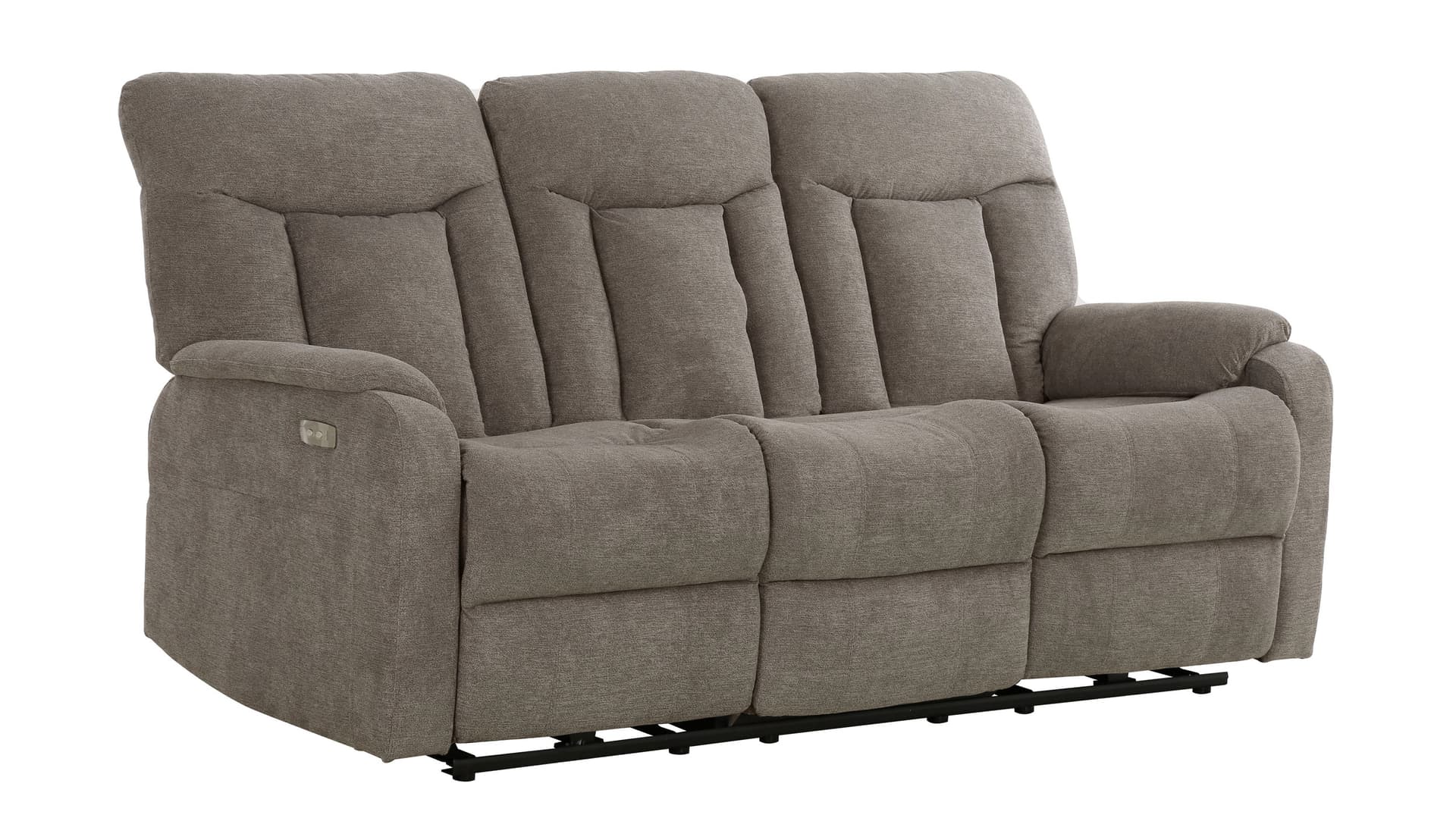 Einzelsofa 3-Sitzer grau 189 cm - mit Relaxfunktion - SERIO