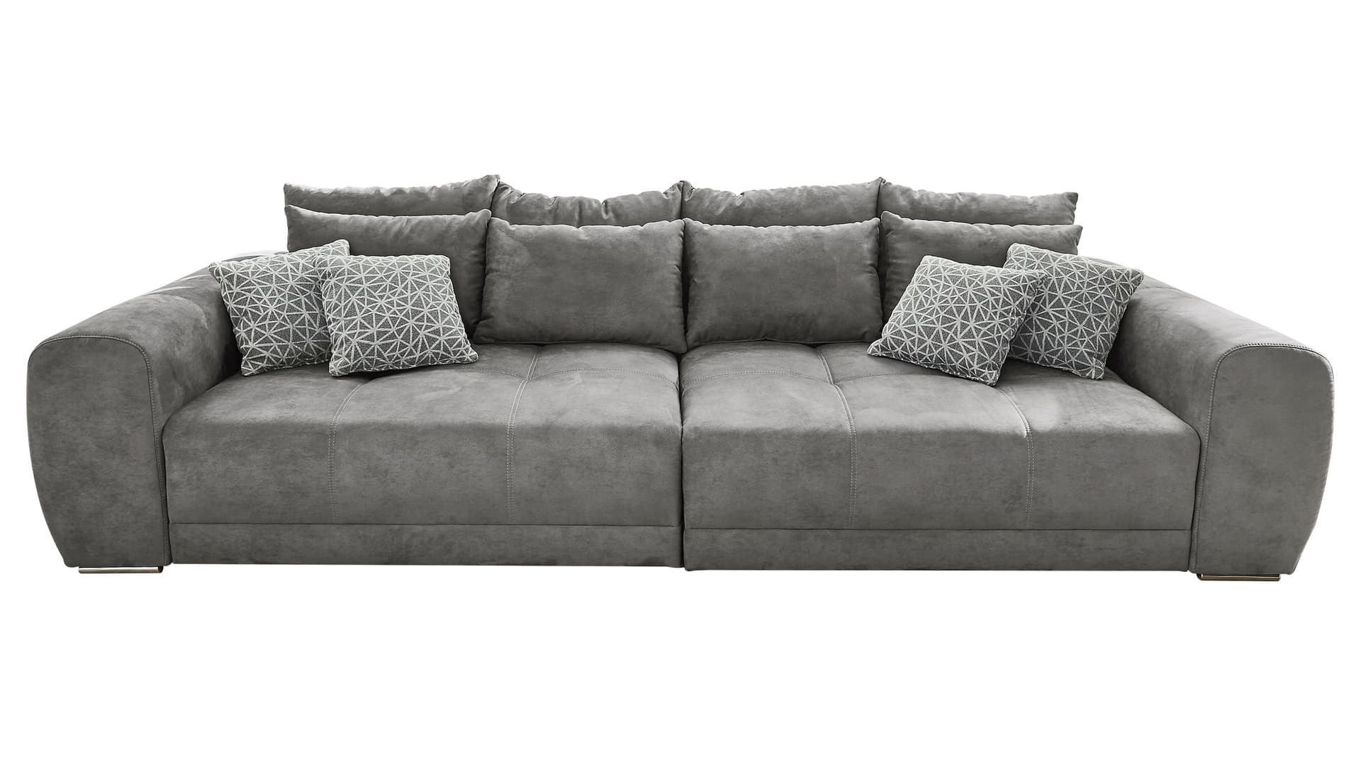 Big Sofa mit Federkern hellgrau 306 x 134 cm - MOLDAU