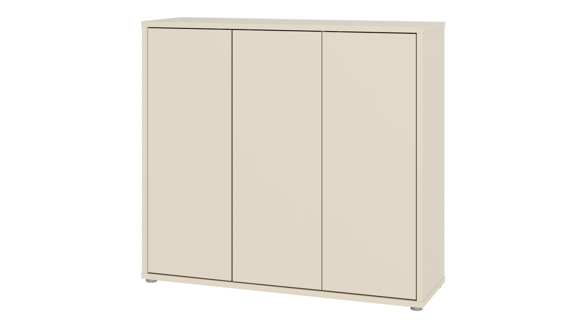 Schuhschrank beige 109 x 99 cm 3-türig - ALICE SPRINGS