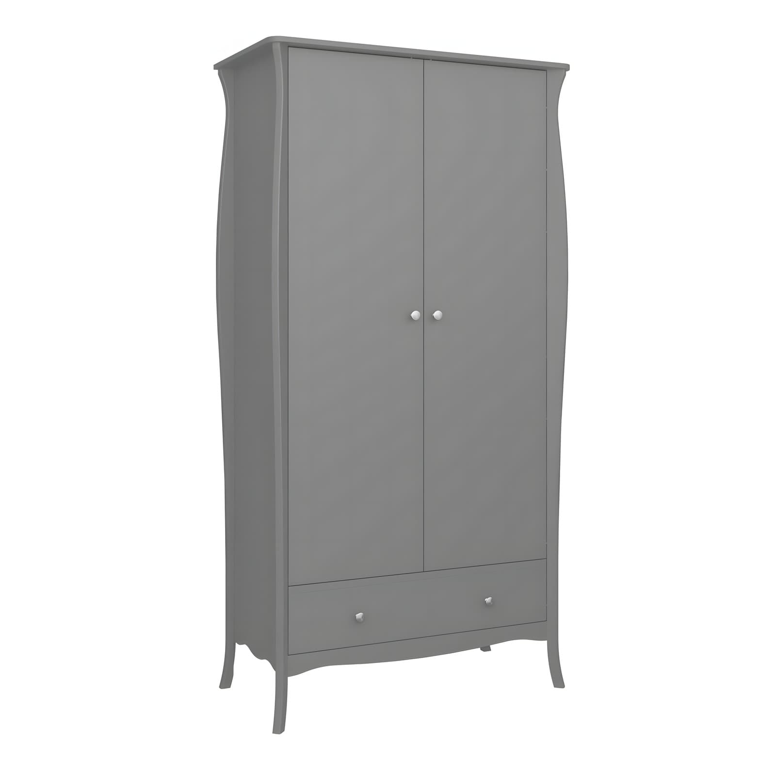 Simon Kleiderschrank 1 Schublade 2 Türen grau.