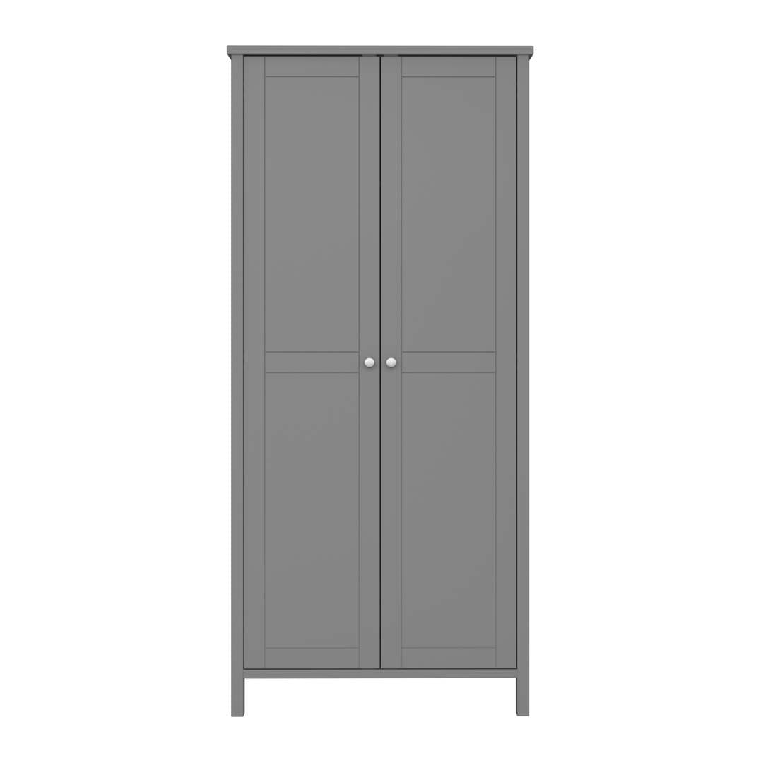 Tromsø Kleiderschrank 2 Türen grau.
