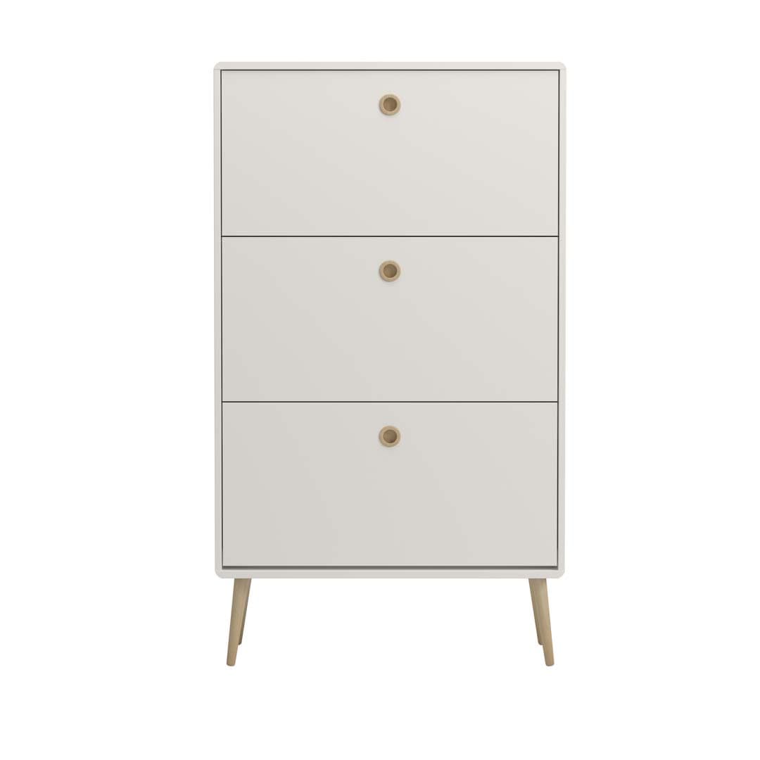 Softline Schuhschrank 3 Klaptüren Weiß.