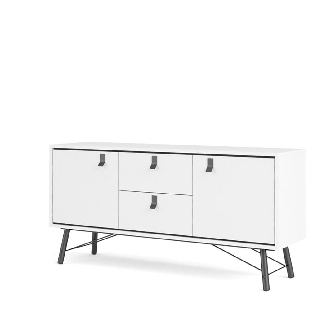 Rye Sideboard 2 Türen, 2 Schubladen mattweiss.