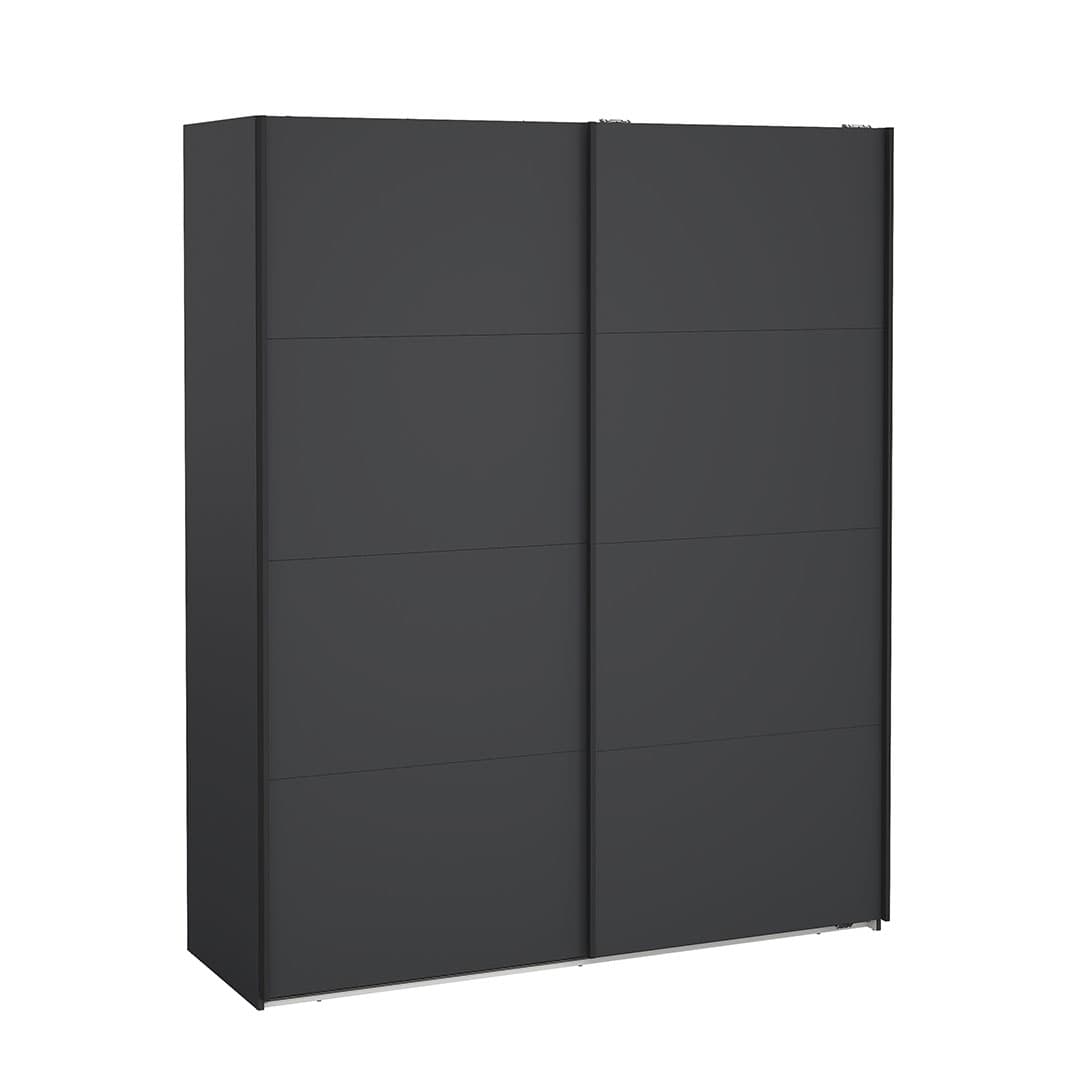 Bergamo Schiebetürenschrank 2 Türen 180x220cm matt grau.