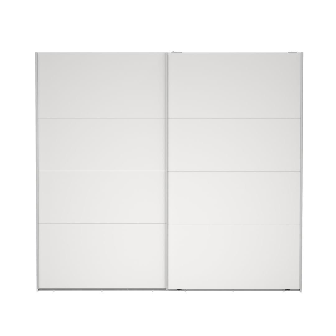Catania Kleiderschrank 221x244x67cm, 2 Schiebetüren weiß.