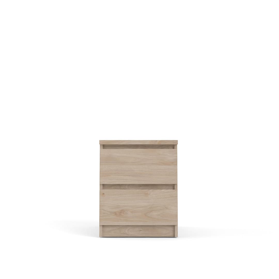 Nada Nachttisch 2 Schubladen Hickory-Dekor.