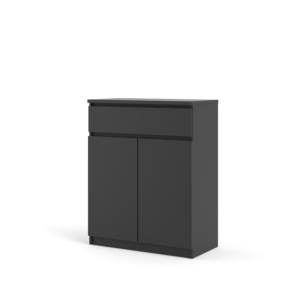Nada Sideboard 2 Türen og 1 Schublade mattschwarz.