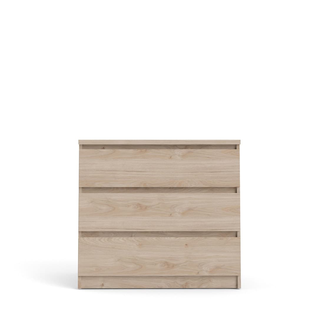 Nada Kommode 3 Schubladen Hickory-Dekor.