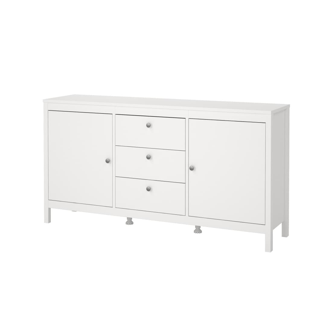 Madrid Sideboard 2 Türen 3 Schubladen weiß.