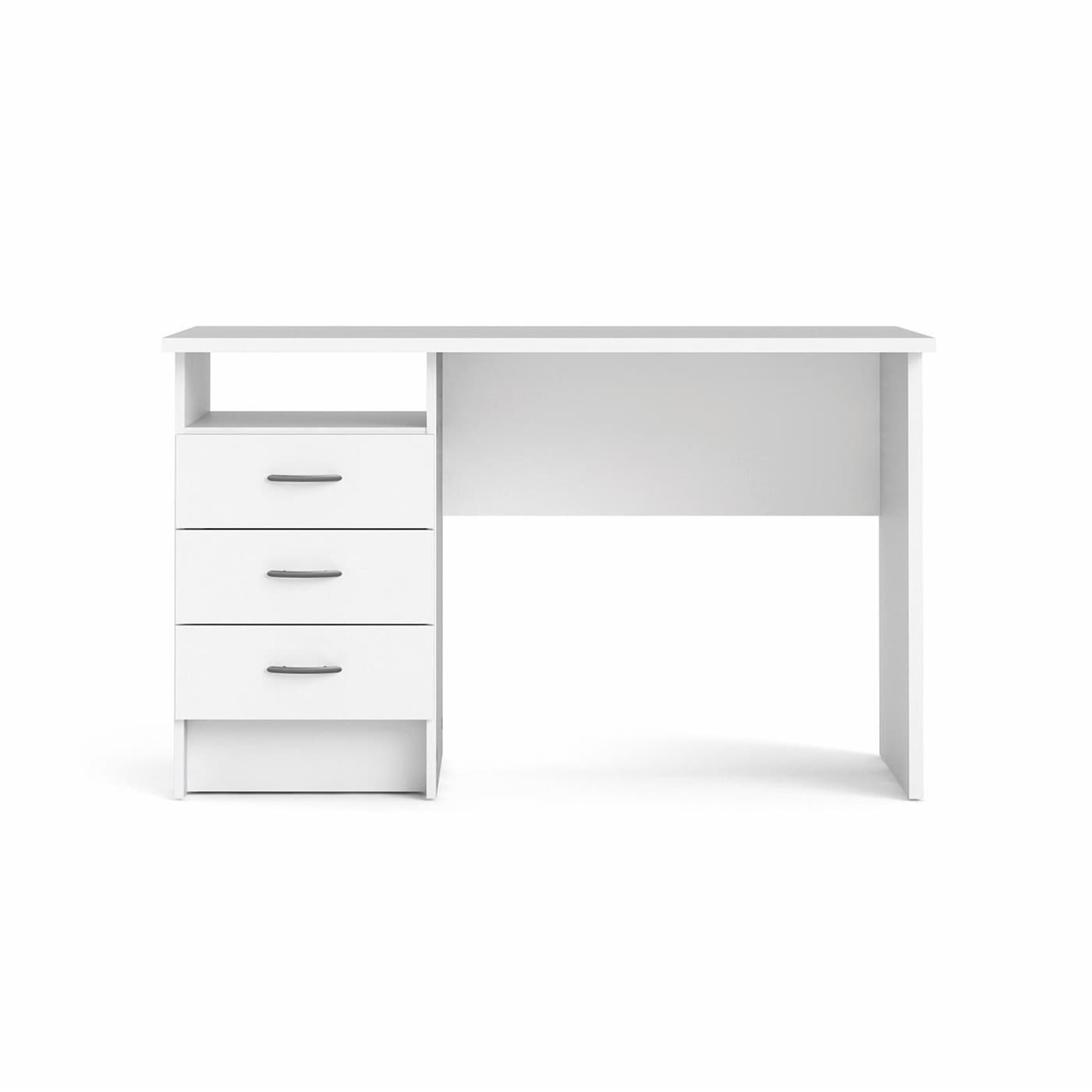 Fula Schreibtisch 3 Schubladen weiss.
