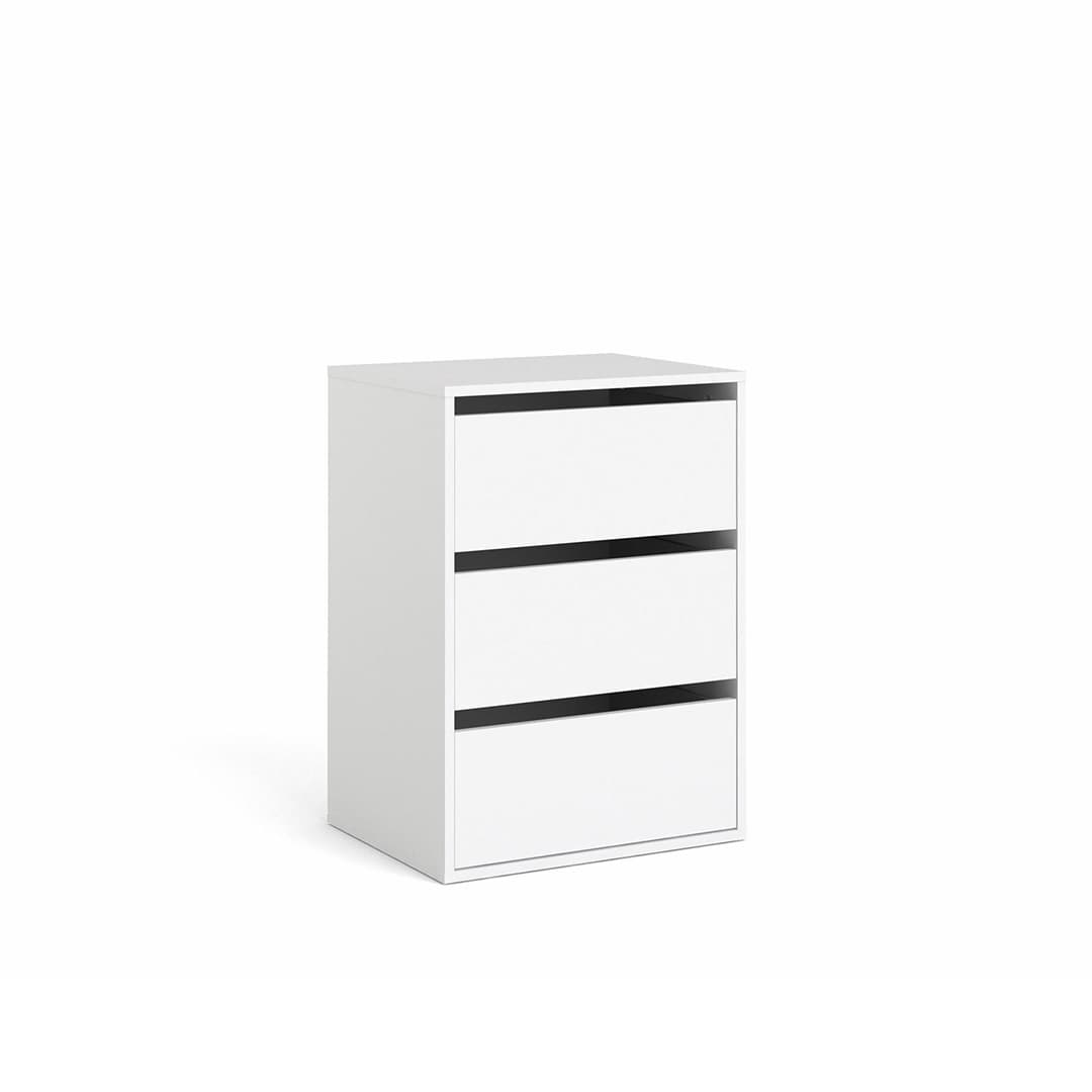 Schubladen Element für Kleiderschränke und Schiebetürenschränke weiss.