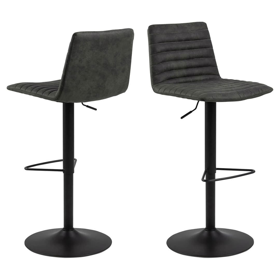 Kimmy Barhocker grau, schwarz.