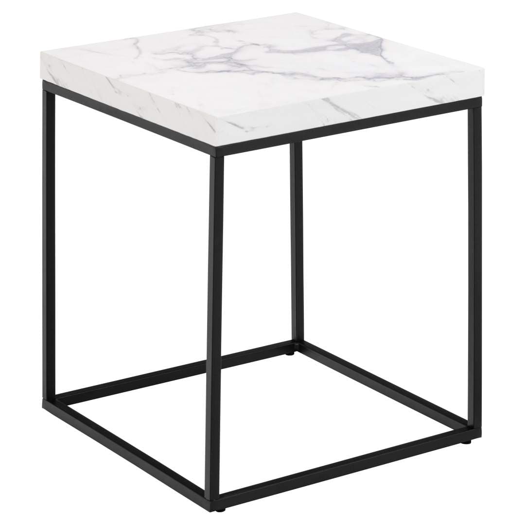 Barossa Couchtisch 40cm Marmor Dekor weiß.