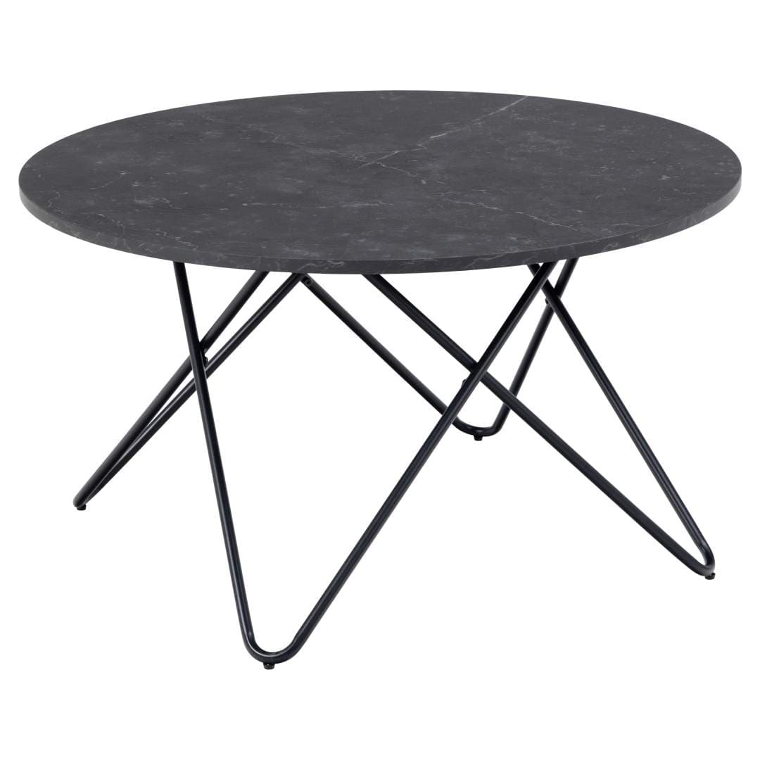 Wyre Couchtisch Ø80cm schwarz.