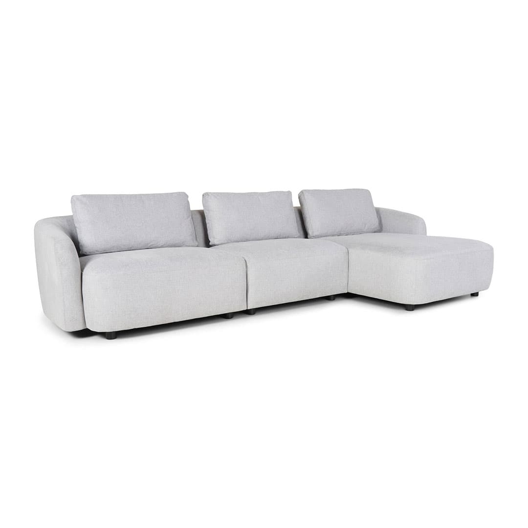 Bergen 2-Sitzer Sofa rechtsdrehend hellgrau.