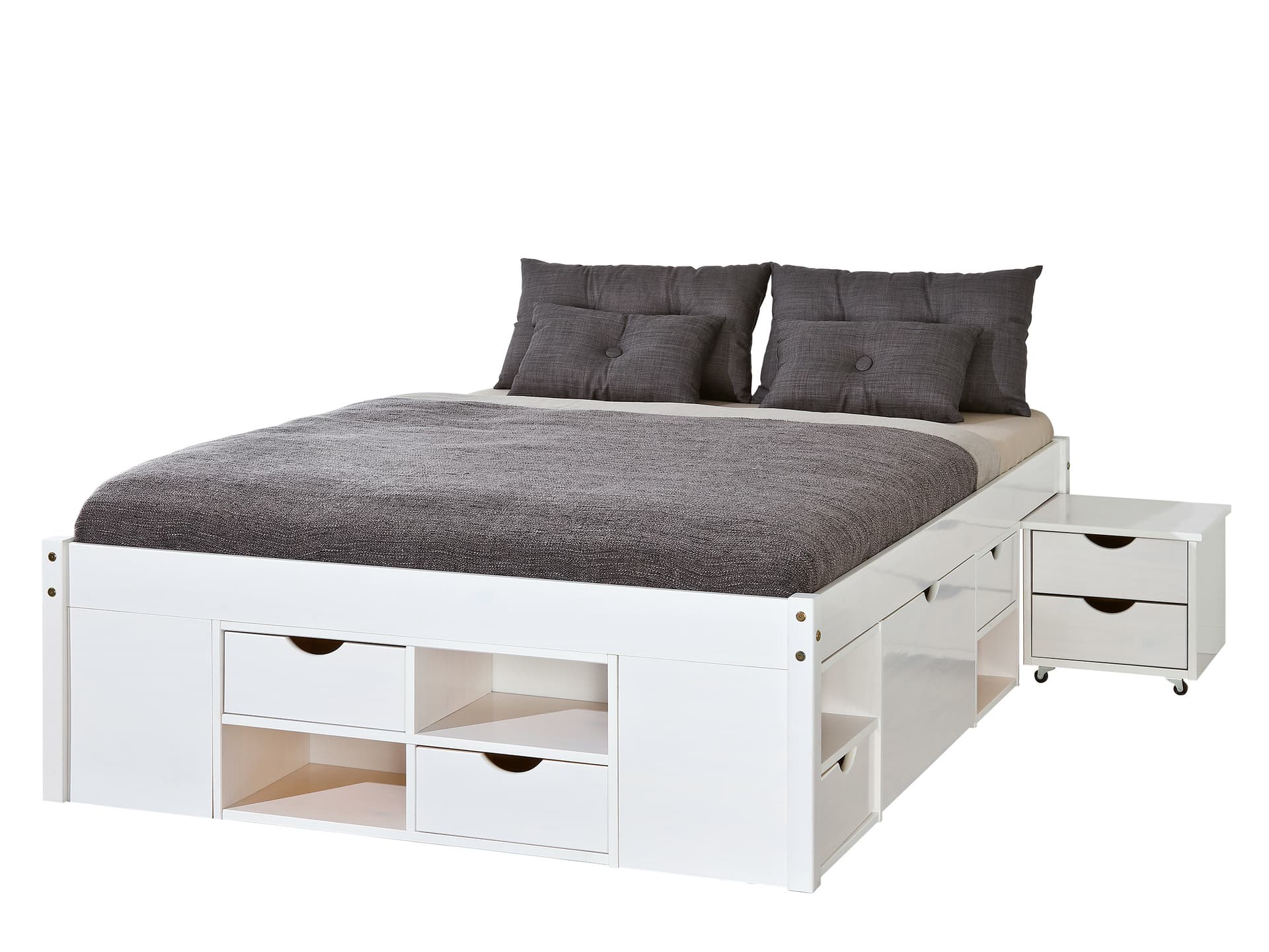 Timm Bett 160x200 cm, weiss.