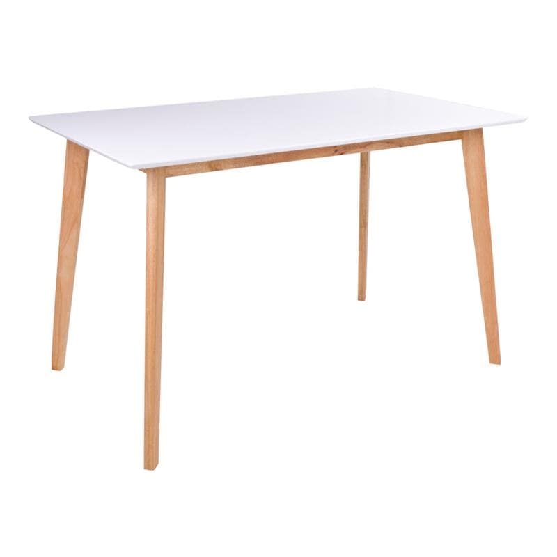 Voos Esszimmertisch 70 x 120 cm in weiss und natur.