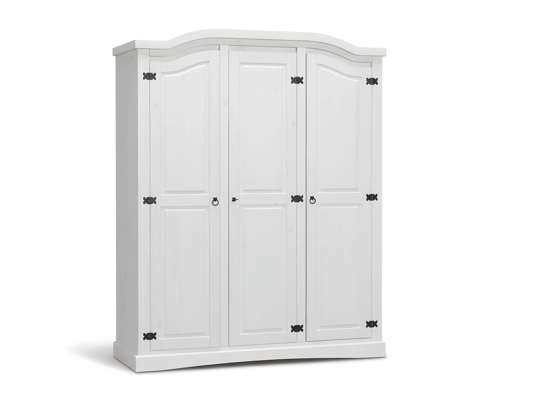 New Mexico Kleiderschrank 3-Trg. Breite 152 cm, Höhe 193 cm weiss/Wachs.