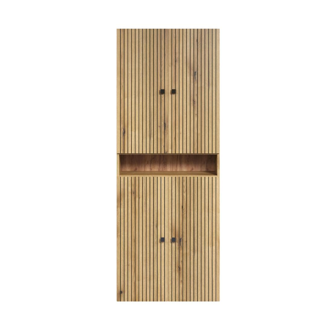 PureBliss Hochschrank Bad Eiche Dekor.