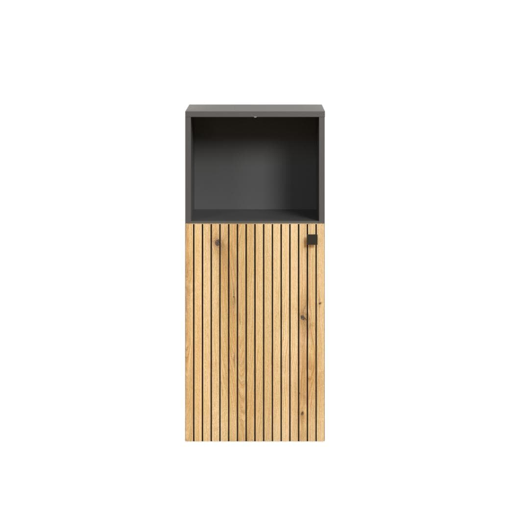PureBliss Badschrank Eiche Dekor, antrazit.