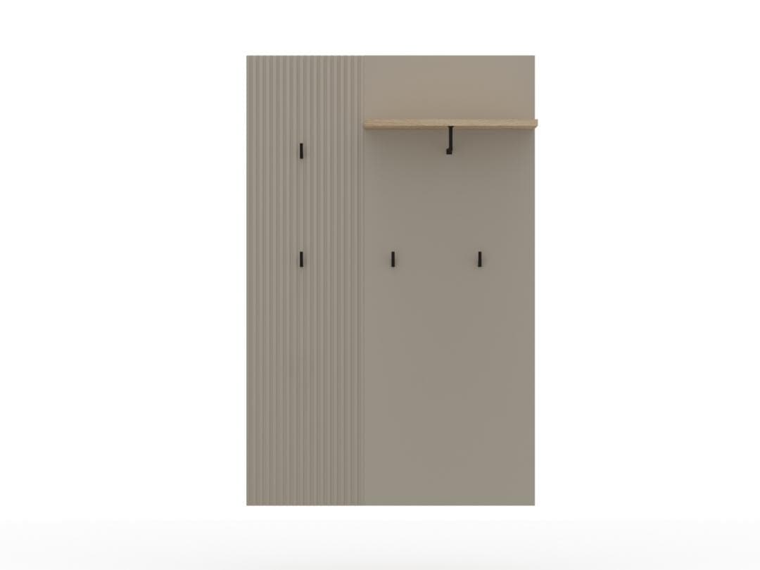 Lucrezia Wandgarderobe 1 Regal, 1 Kleiderstange, 4 Haken Kashmir.