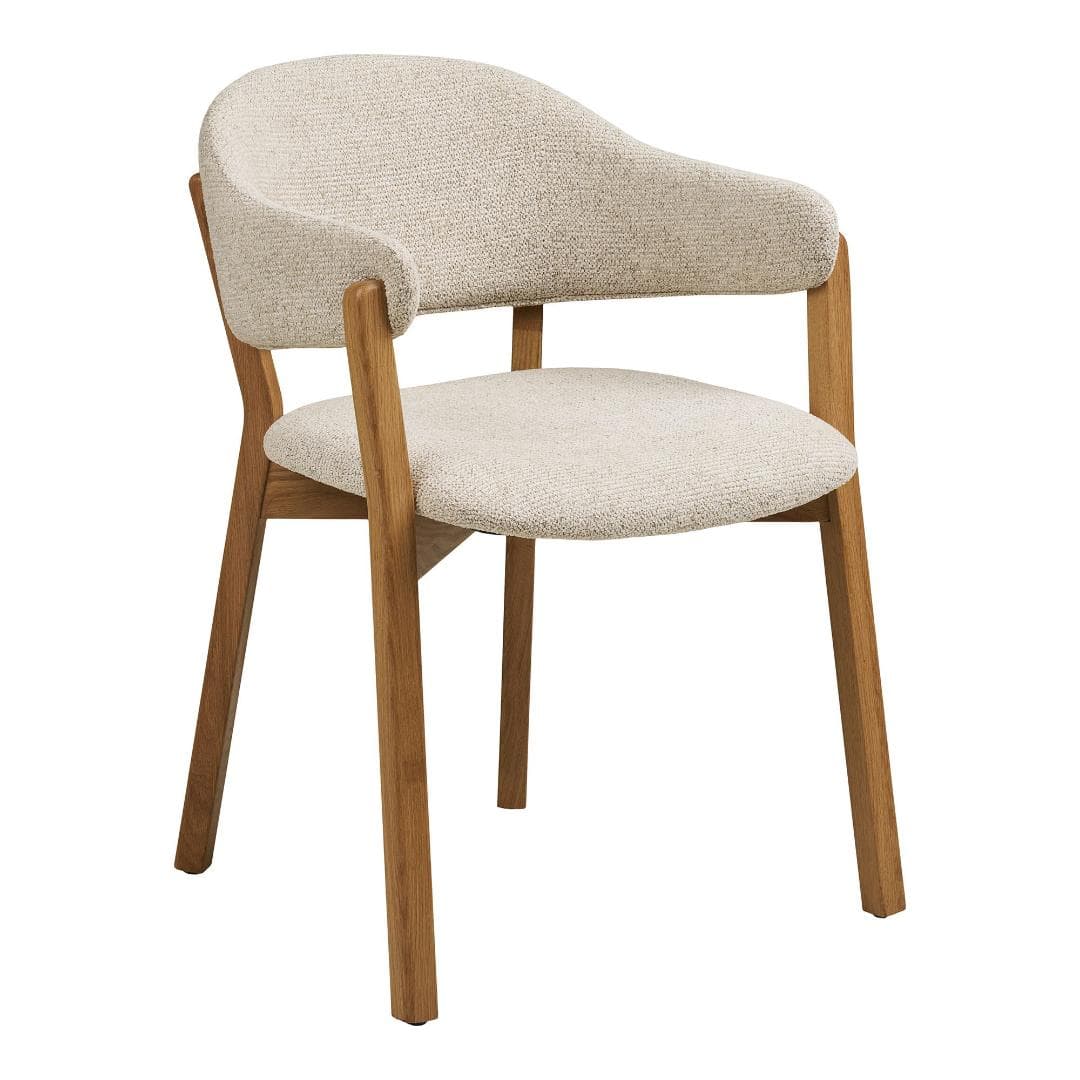 Bera Esszimmerstuhl mit Armlehnen Eiche, beige.
