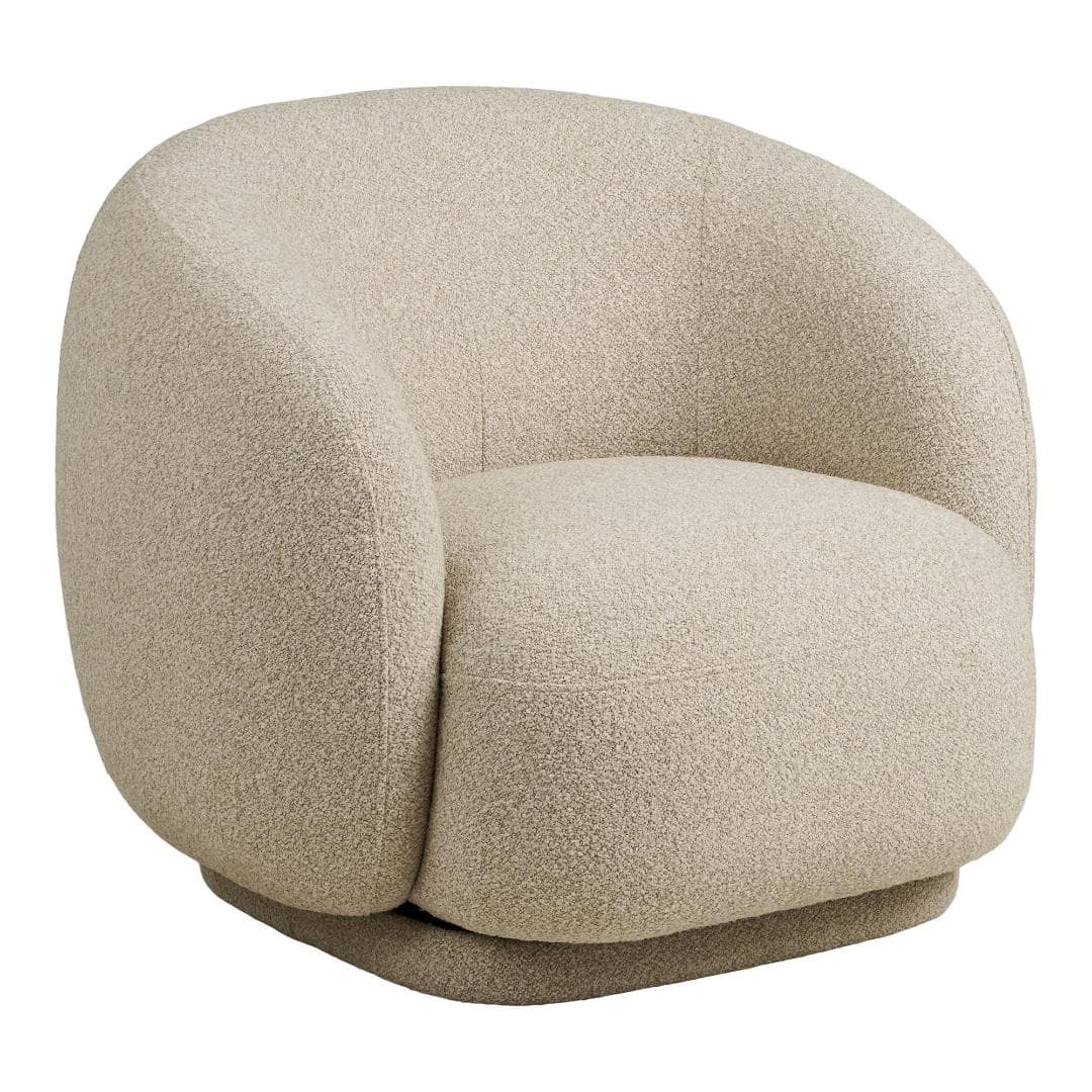 Ella Sessel mit Drehfunktion sandfarben.
